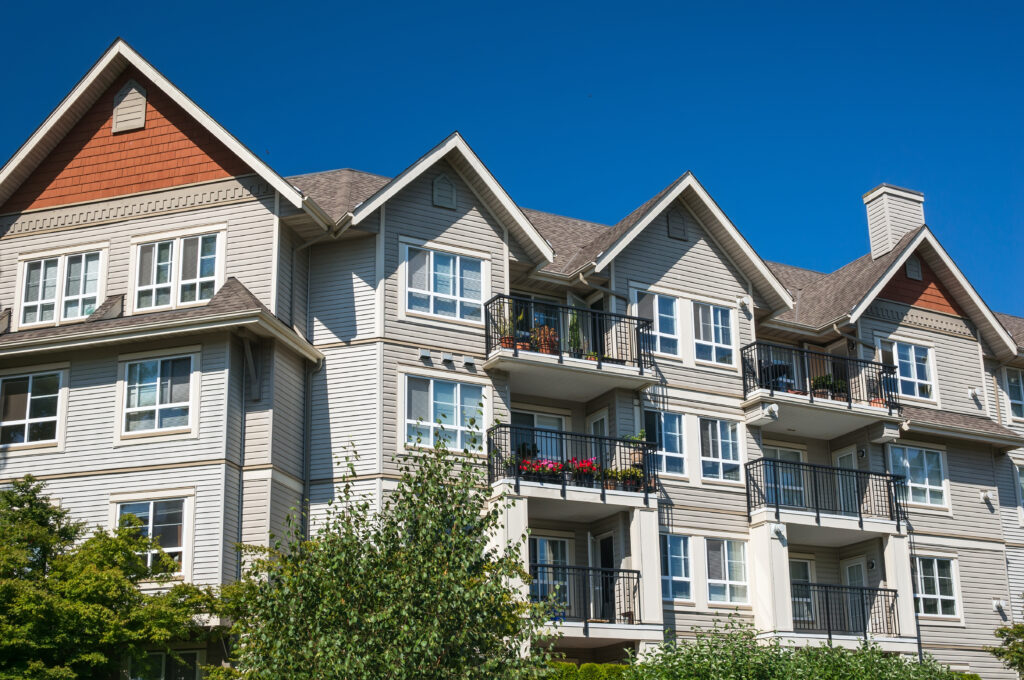 Stock photo of multi family homes.